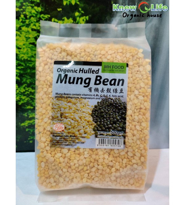 MH Food Organic Hulled Mung Bean 500g