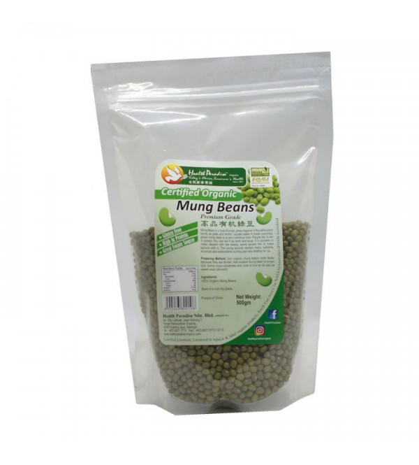 Health Paradise Certified Organic Mung Beans 500g