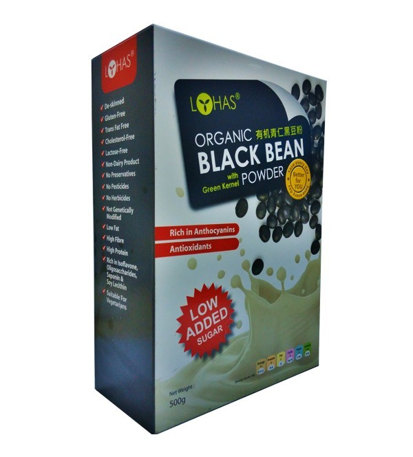 Lohas Organic Black Bean with Green Kernel Powder (Low Sugar) 500g