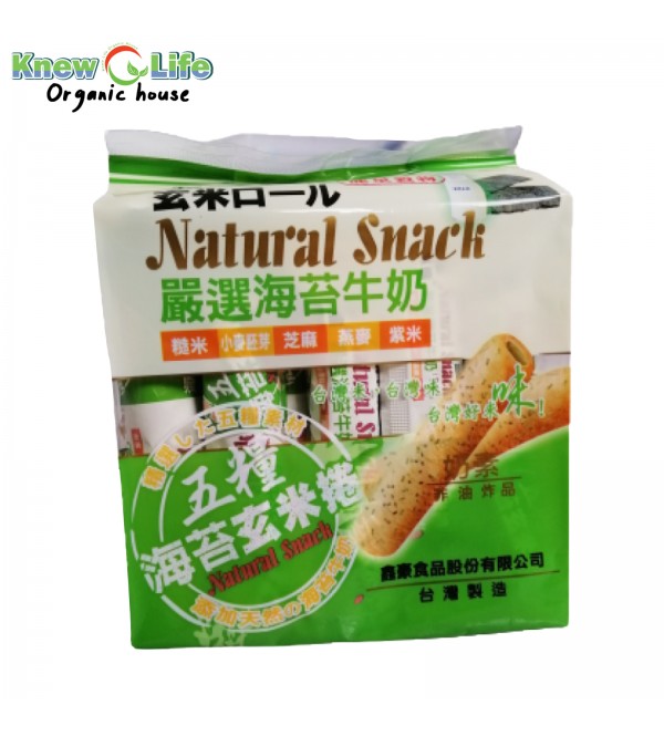 Black Bear Five Grains Seaweed Brown Rice Roll 160g