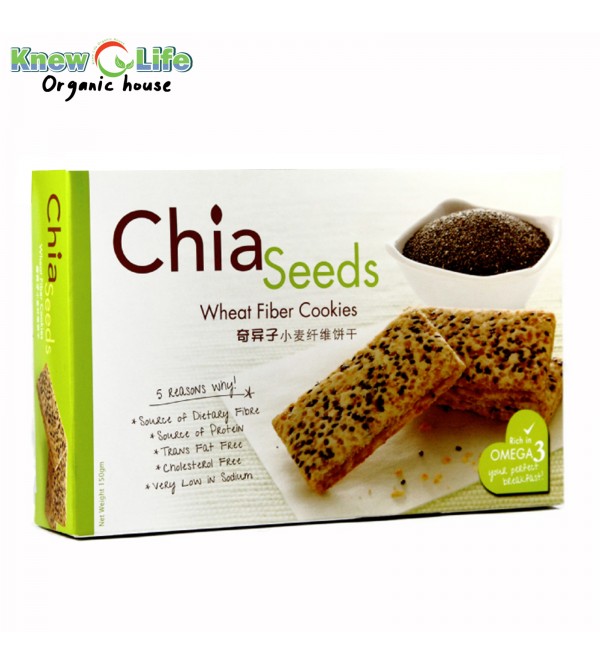 Health Paradise Chia Seeds Wheat Fiber Cookies 150g