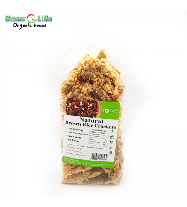Lohas Natural Brown Rice Crackers 170g