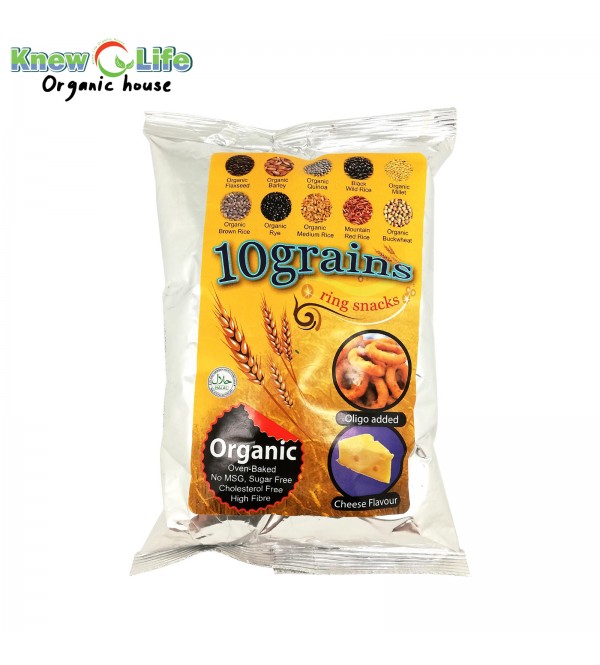 MH Food 10 Grains Ring Snacks Cheese Flavour 50g