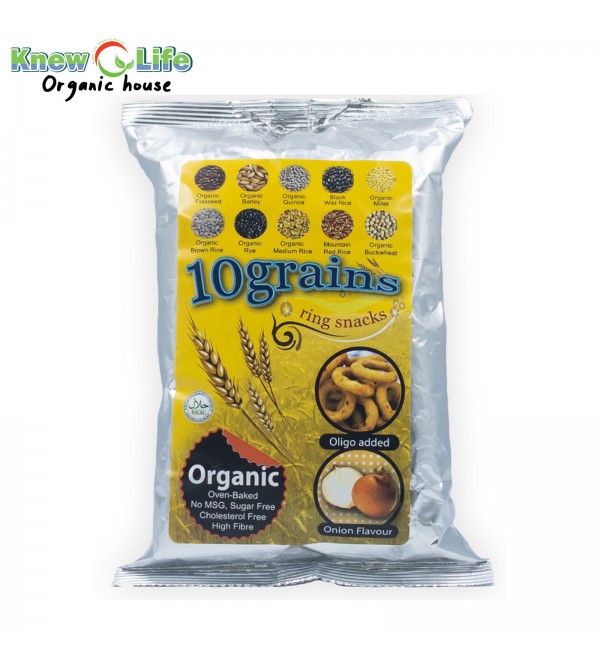 MH Food 10 Grains Ring Snacks Onion Flavour 50g