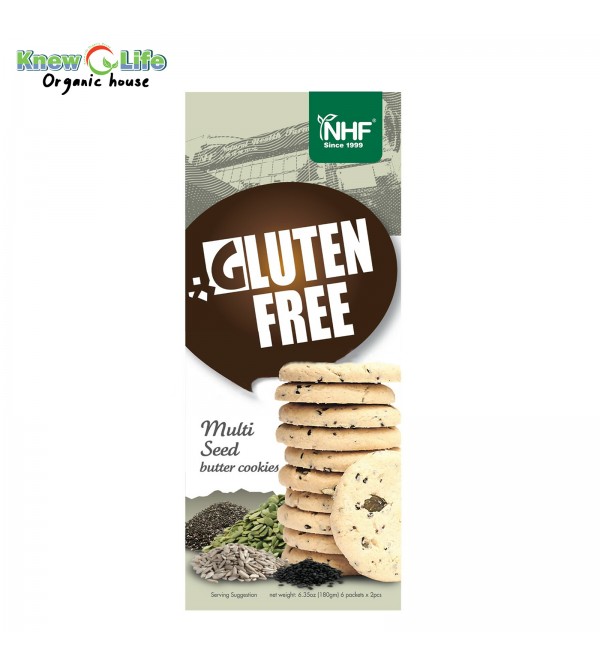 NHF Gluten Free Multi Seed Butter Cookies 6packs x 2pcs