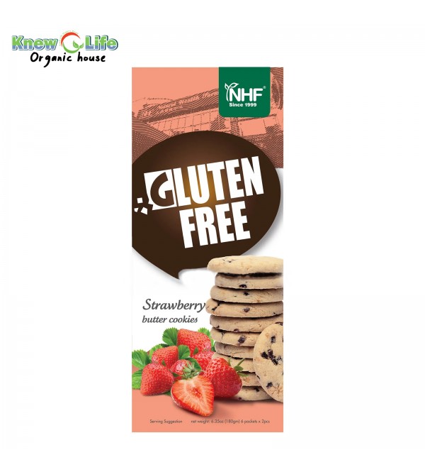 NHF Gluten Free Strawberry Butter Cookies 6packs x 2pcs