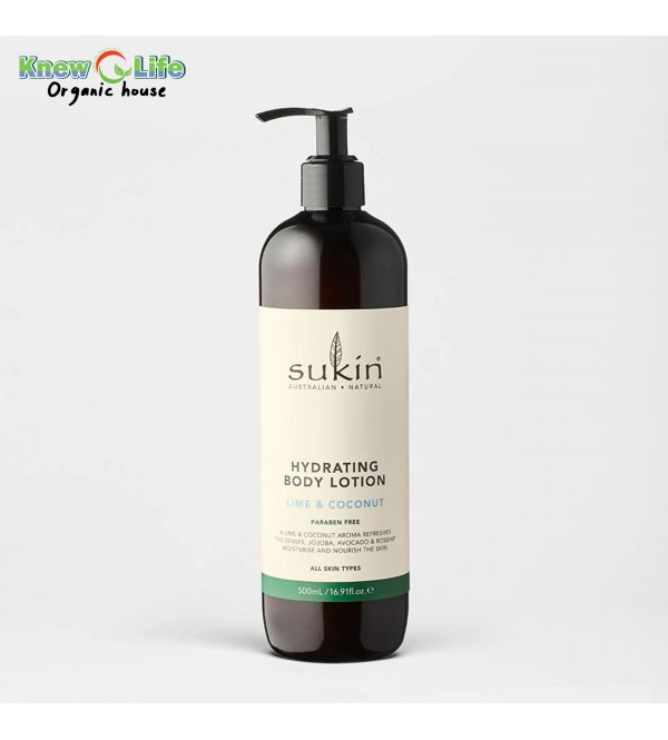 Sukin Hydrating Body Lotion (Lime and Coconut) 500ml