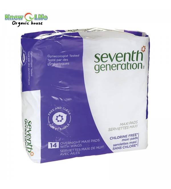Seventh Generation Overnight Maxi Pads with Wings 14pcs