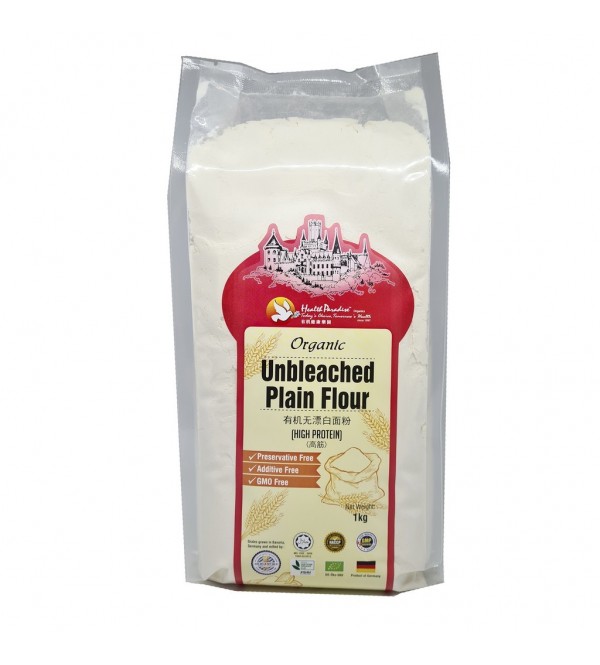 Health Paradise Organic Unbleached Plain Flour (High Protein) 1kg