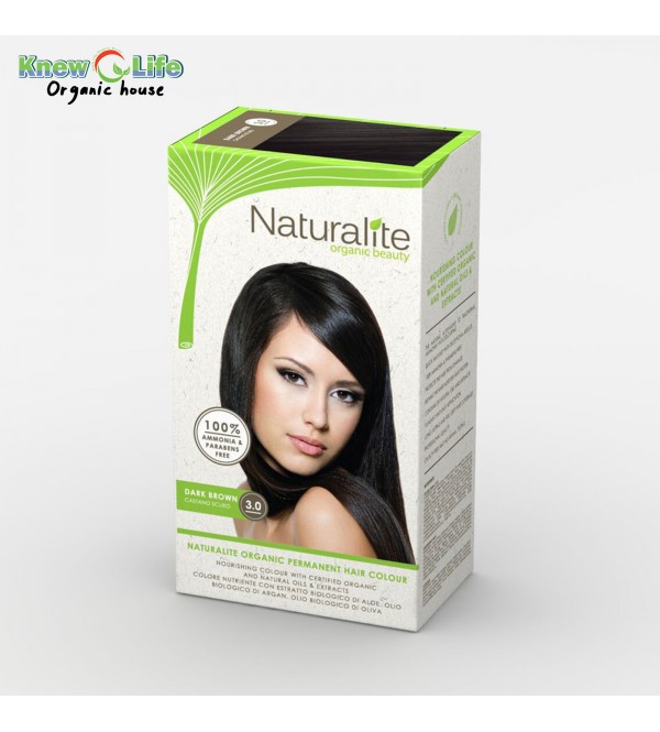 Naturalite Organic Permanent Hair Colour Dark Brown 3.0 
