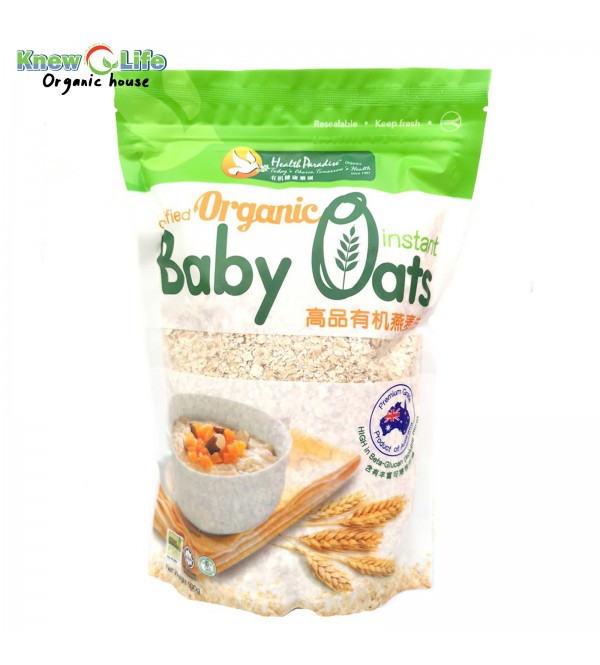 Health Paradise Certified Organic Instant Baby Oats 500g