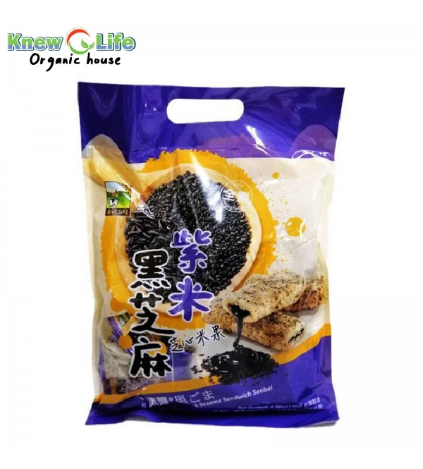Jia Her Home Purple Rice & Black Sesame Sandwich Senbei 198g