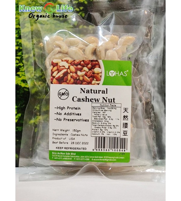Lohas Natural Cashew Nut 150g