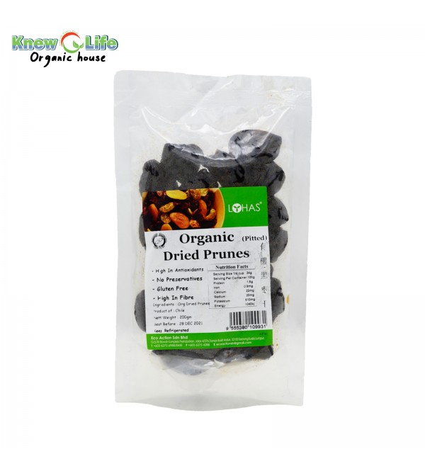 Lohas Organic Dried Prunes (Pitted) 200g