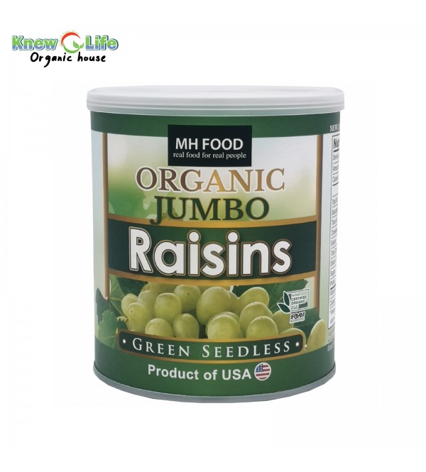 MH Food Organic Jumbo Raisins (Green Seedless) 300g