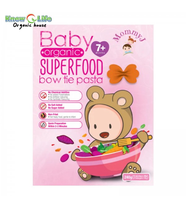 MommyJ Baby Organic Superfood Bow Tie Pasta (7+Months) 240g