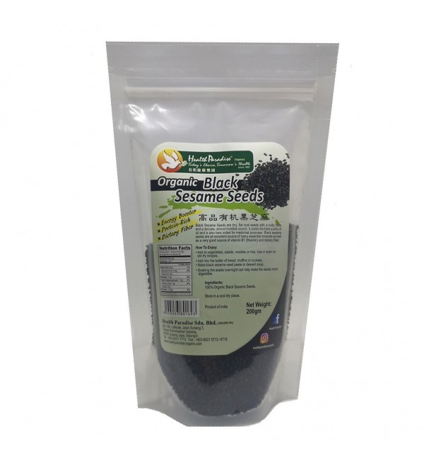Health Paradise Organic Black Sesame Seeds 200g