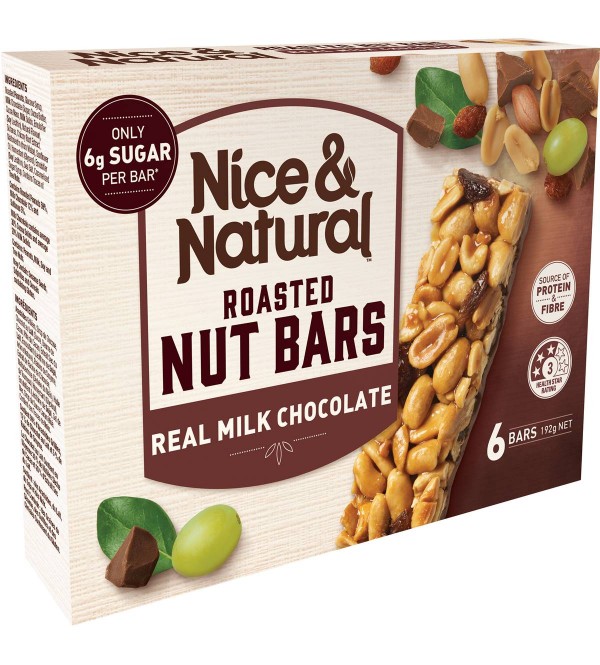 Nice & Natural Roasted Nut Bars (Chocolate) 192g