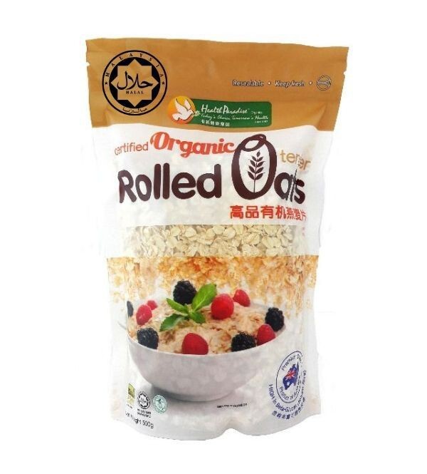 Health Paradise Certified Organic Tender Rolled Oats 500g