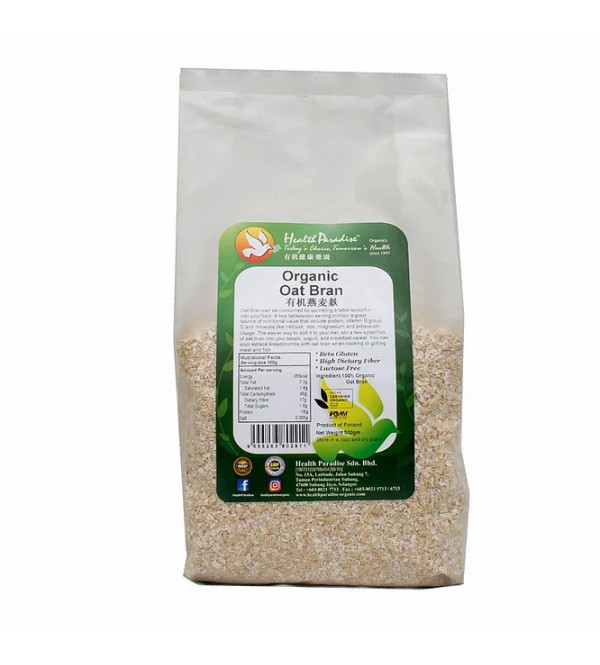 Health Paradise Organic Oat Bran 500g