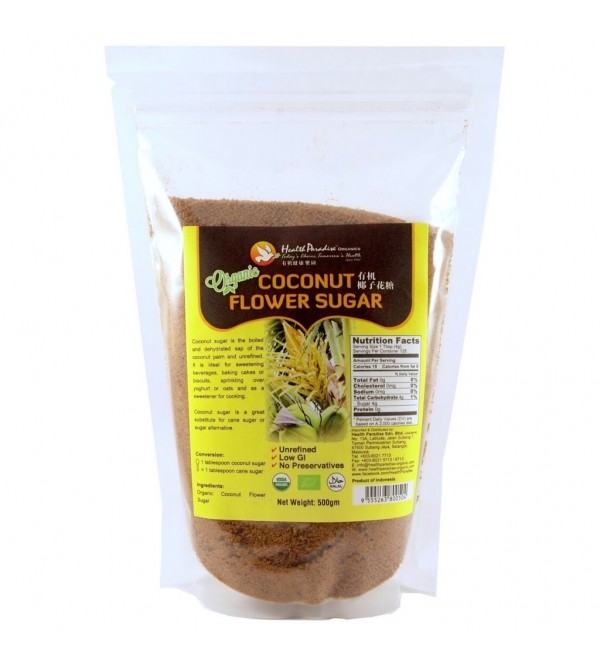 Health Paradise Organic Coconut Flower Sugar 500g